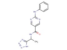 2-anilino-N-[1-(1H-tetrazol-5-yl)ethyl]-5-pyrimidinecarboxamide