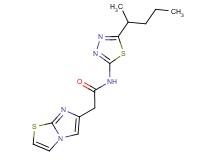 2-imidazo[2,1-b][1,3]thiazol-6-yl-N-[5-(1-methylbutyl)-1,3,4-thiadiazol-2-yl]acetamide