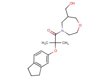 {4-[2-(2,3-dihydro-1H-inden-5-yloxy)-2-methylpropanoyl]-1,4-oxazepan-6-yl}methanol