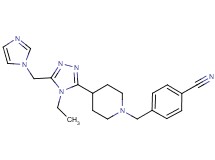 4-({4-[4-ethyl-5-(1H-imidazol-1-ylmethyl)-4H-1,2,4-triazol-3-yl]piperidin-1-yl}methyl)benzonitrile