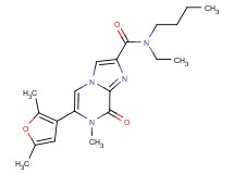 N-butyl-6-(2,5-dimethyl-3-furyl)-N-ethyl-7-methyl-8-oxo-7,8-dihydroimidazo[1,2-a]pyrazine-2-carboxamide