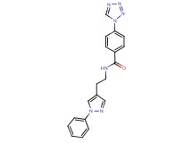 N-[2-(1-phenyl-1H-pyrazol-4-yl)ethyl]-4-(1H-tetrazol-1-yl)benzamide