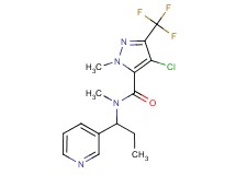 4-chloro-N,1-dimethyl-N-(1-pyridin-3-ylpropyl)-3-(trifluoromethyl)-1H-pyrazole-5-carboxamide