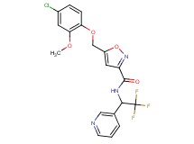 5-[(4-chloro-2-methoxyphenoxy)methyl]-N-[2,2,2-trifluoro-1-(3-pyridinyl)ethyl]-3-isoxazolecarboxamide