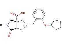 (3aR*,6aS*)-5-[2-(cyclopentyloxy)benzyl]-1-oxohexahydropyrrolo[3,4-c]pyrrole-3a(1H)-carboxylic acid