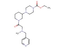 ethyl 4-{1-[N-methyl-N-(4-pyridinylmethyl)glycyl]-3-piperidinyl}-1-piperazinecarboxylate