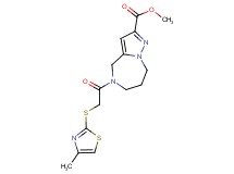 methyl 5-{[(4-methyl-1,3-thiazol-2-yl)thio]acetyl}-5,6,7,8-tetrahydro-4H-pyrazolo[1,5-a][1,4]diazepine-2-carboxylate