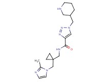 N-({1-[(2-methyl-1H-imidazol-1-yl)methyl]cyclopropyl}methyl)-1-(piperidin-3-ylmethyl)-1H-1,2,3-triazole-4-carboxamide