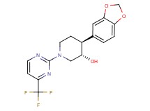 (3S*,4S*)-4-(1,3-benzodioxol-5-yl)-1-[4-(trifluoromethyl)pyrimidin-2-yl]piperidin-3-ol