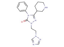 4-phenyl-5-(3-piperidinyl)-2-[2-(1H-1,2,4-triazol-1-yl)ethyl]-2,4-dihydro-3H-1,2,4-triazol-3-one hydrochloride