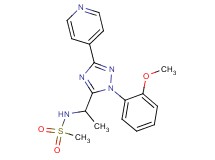 N-{1-[1-(2-methoxyphenyl)-3-pyridin-4-yl-1H-1,2,4-triazol-5-yl]ethyl}methanesulfonamide