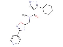 3-cyclohexyl-N-methyl-N-{[3-(4-pyridinyl)-1,2,4-oxadiazol-5-yl]methyl}-1H-pyrazole-4-carboxamide