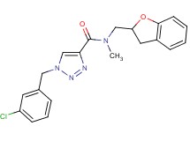 1-(3-chlorobenzyl)-N-(2,3-dihydro-1-benzofuran-2-ylmethyl)-N-methyl-1H-1,2,3-triazole-4-carboxamide