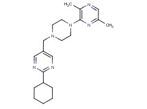 2-cyclohexyl-5-{[4-(3,6-dimethylpyrazin-2-yl)piperazin-1-yl]methyl}pyrimidine