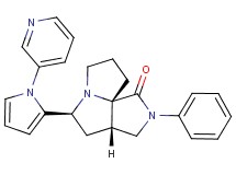(3aS*,5S*,9aS*)-2-phenyl-5-[1-(3-pyridinyl)-1H-pyrrol-2-yl]hexahydro-7H-pyrrolo[3,4-g]pyrrolizin-1(2H)-one