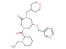 4-[(1-ethyl-2-piperidinyl)carbonyl]-6-(3-pyridinylmethoxy)-1-(tetrahydro-2H-pyran-4-ylmethyl)-1,4-diazepan-2-one