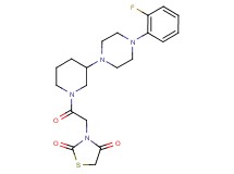 3-(2-{3-[4-(2-fluorophenyl)-1-piperazinyl]-1-piperidinyl}-2-oxoethyl)-1,3-thiazolidine-2,4-dione