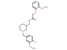 N-{[1-(4-fluoro-3-methoxybenzyl)-3-piperidinyl]methyl}-2-(2-methoxyphenoxy)acetamide