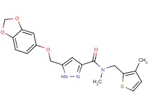 5-[(1,3-benzodioxol-5-yloxy)methyl]-N-methyl-N-[(3-methyl-2-thienyl)methyl]-1H-pyrazole-3-carboxamide