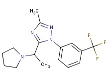 3-methyl-5-(1-pyrrolidin-1-ylethyl)-1-[3-(trifluoromethyl)phenyl]-1H-1,2,4-triazole