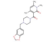 3-{[4-(1,3-benzodioxol-5-ylmethyl)piperazin-1-yl]carbonyl}-1,4,6-trimethylpyridin-2(1H)-one