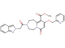 methyl 3-(2H-indazol-2-ylacetyl)-7-oxo-9-(2-pyridinylmethoxy)-1,2,3,4,5,7-hexahydropyrido[1,2-d][1,4]diazepine-10-carboxylate