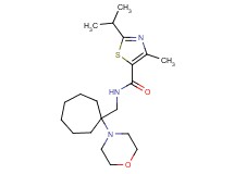 2-isopropyl-4-methyl-N-{[1-(4-morpholinyl)cycloheptyl]methyl}-1,3-thiazole-5-carboxamide