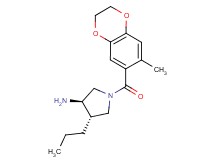 (3R*,4S*)-1-[(7-methyl-2,3-dihydro-1,4-benzodioxin-6-yl)carbonyl]-4-propylpyrrolidin-3-amine