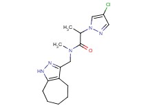 2-(4-chloro-1H-pyrazol-1-yl)-N-(1,4,5,6,7,8-hexahydrocyclohepta[c]pyrazol-3-ylmethyl)-N-methylpropanamide