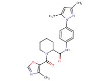 N-[4-(3,5-dimethyl-1H-pyrazol-1-yl)phenyl]-1-[(4-methyl-1,3-oxazol-5-yl)carbonyl]-2-piperidinecarboxamide