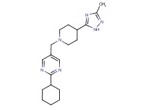 2-cyclohexyl-5-{[4-(3-methyl-1H-1,2,4-triazol-5-yl)piperidin-1-yl]methyl}pyrimidine