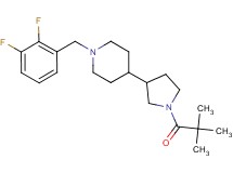 1-(2,3-difluorobenzyl)-4-[1-(2,2-dimethylpropanoyl)-3-pyrrolidinyl]piperidine