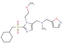 1-[2-[(cyclohexylmethyl)sulfonyl]-1-(2-methoxyethyl)-1H-imidazol-5-yl]-N-(5-isoxazolylmethyl)-N-methylmethanamine