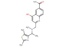 2-{[[1-(2,5-dimethyl-1,3-thiazol-4-yl)ethyl](methyl)amino]methyl}-4-hydroxyquinoline-6-carboxamide