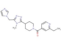 2-ethyl-4-({4-[5-(1H-imidazol-1-ylmethyl)-4-methyl-4H-1,2,4-triazol-3-yl]piperidin-1-yl}carbonyl)pyridine