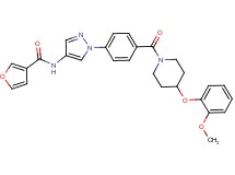 N-[1-(4-{[4-(2-methoxyphenoxy)-1-piperidinyl]carbonyl}phenyl)-1H-pyrazol-4-yl]-3-furamide
