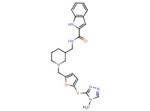 N-{[1-({5-[(4-methyl-4H-1,2,4-triazol-3-yl)thio]-2-furyl}methyl)-3-piperidinyl]methyl}-1H-indole-2-carboxamide