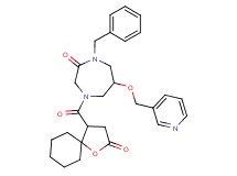 1-benzyl-4-[(2-oxo-1-oxaspiro[4.5]dec-4-yl)carbonyl]-6-(3-pyridinylmethoxy)-1,4-diazepan-2-one