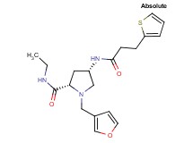 (4S)-N-ethyl-1-(3-furylmethyl)-4-{[3-(2-thienyl)propanoyl]amino}-L-prolinamide