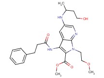 methyl 5-[(3-hydroxy-1-methylpropyl)amino]-1-(2-methoxyethyl)-3-[(3-phenylpropanoyl)amino]-1H-pyrrolo[2,3-b]pyridine-2-carboxylate