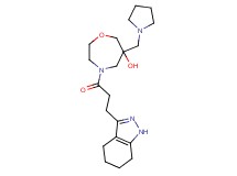 6-(pyrrolidin-1-ylmethyl)-4-[3-(4,5,6,7-tetrahydro-1H-indazol-3-yl)propanoyl]-1,4-oxazepan-6-ol
