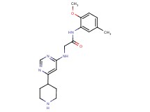 N-(2-methoxy-5-methylphenyl)-2-[(6-piperidin-4-ylpyrimidin-4-yl)amino]acetamide