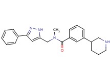 N-methyl-N-[(3-phenyl-1H-pyrazol-5-yl)methyl]-3-piperidin-3-ylbenzamide