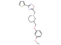 3-[(3-methoxyphenoxy)methyl]-1-{[3-(2-thienyl)-1,2,4-oxadiazol-5-yl]methyl}piperidine