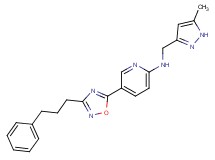 N-[(5-methyl-1H-pyrazol-3-yl)methyl]-5-[3-(3-phenylpropyl)-1,2,4-oxadiazol-5-yl]pyridin-2-amine