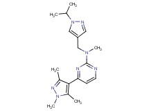 N-[(1-isopropyl-1H-pyrazol-4-yl)methyl]-N-methyl-4-(1,3,5-trimethyl-1H-pyrazol-4-yl)pyrimidin-2-amine
