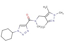 1-cyclohexyl-N-methyl-N-[(1,3,5-trimethyl-1H-pyrazol-4-yl)methyl]-1H-1,2,3-triazole-4-carboxamide