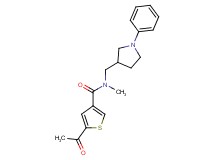 5-acetyl-N-methyl-N-[(1-phenyl-3-pyrrolidinyl)methyl]-3-thiophenecarboxamide