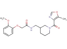 2-(2-methoxyphenoxy)-N-({1-[(5-methyl-1,3-oxazol-4-yl)carbonyl]piperidin-3-yl}methyl)acetamide