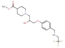 methyl 1-[2-hydroxy-3-(4-{[(2,2,2-trifluoroethyl)amino]methyl}phenoxy)propyl]-4-piperidinecarboxylate